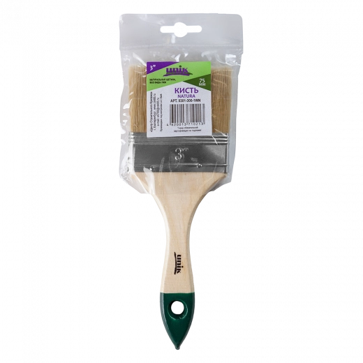 Кисть плоская 3&quot; натуральная щетина NATURA UNIK