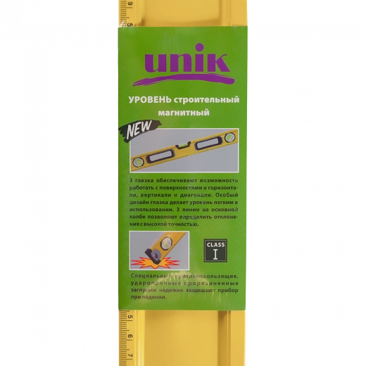 Уровень 800мм 3 колбы магнитный эргономичная рукоятка UNIK