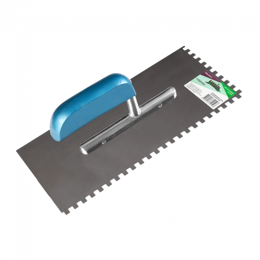 Гладилка 280х130мм нержавеющая сталь зуб 6х6мм деревянная ручка UNIK