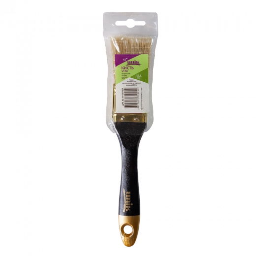 Кисть плоская 1,5&quot; натуральная щетина STAR UNIK 