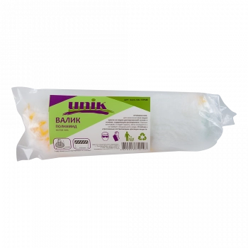 Валик полиамид 100мм d=15мм под бюгель 6мм белый с желтой полосой UNIK  Валик полиамид 100мм d=15мм под бюгель 6мм белый с желтой полосой UNIK