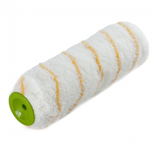 Валик полиамид 250мм d=48мм под бюгель 8мм &quot;Гирпаинт&quot; белый с желтой полосой UNIK