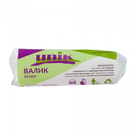 Валик велюр 100мм d=15мм под бюгель 6мм UNIK 