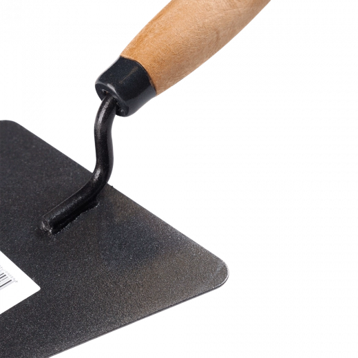 Кельма бетонщика 200х150мм треугольная стальная, деревянная усиленная рукоятка UNIK