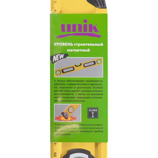 Уровень 2000мм 3 колбы магнитный эргономичная рукоятка UNIK