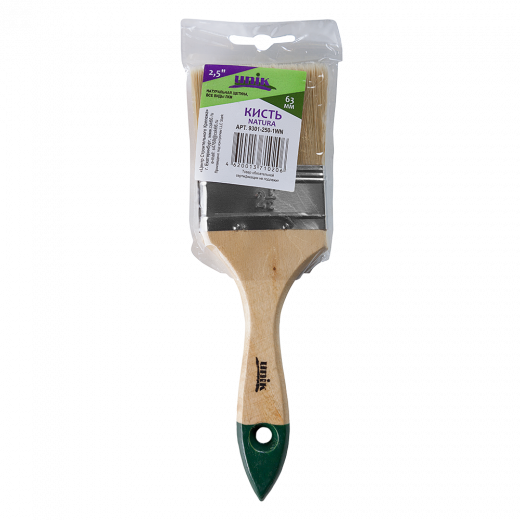 Кисть плоская 2.5" натуральная щетина NATURA UNIK