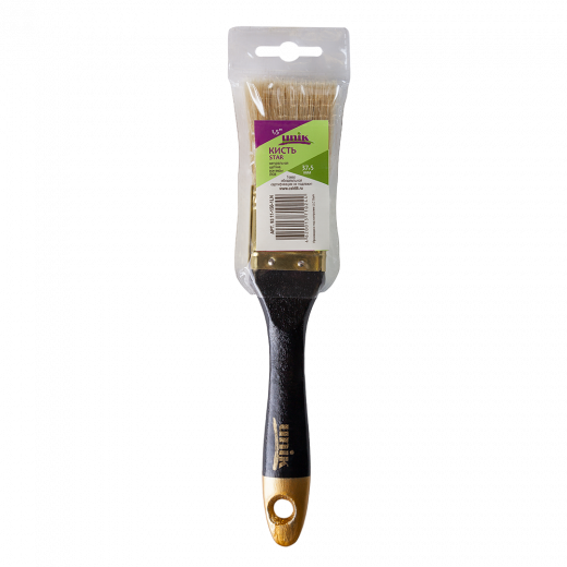 Кисть плоская 1,5" натуральная щетина STAR UNIK 