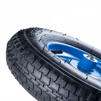 Колесо пневматическое 400х80х13мм с подшипником без втулки, синее к тачке одноколесной UNIK
