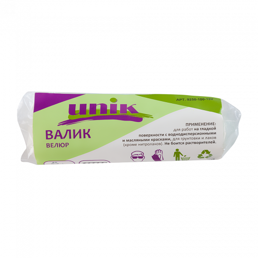 Валик велюр 100мм d=15мм под бюгель 6мм UNIK 