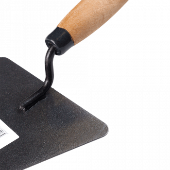 Кельма бетонщика 200х150мм треугольная стальная, деревянная усиленная рукоятка UNIK