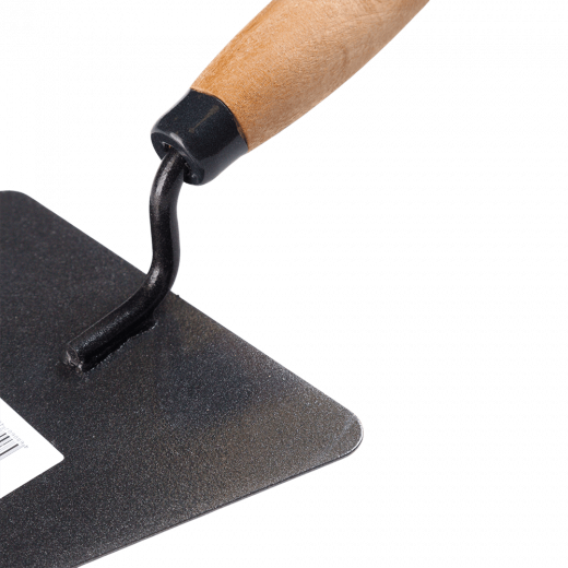 Кельма бетонщика 200х150мм треугольная стальная, деревянная усиленная рукоятка UNIK